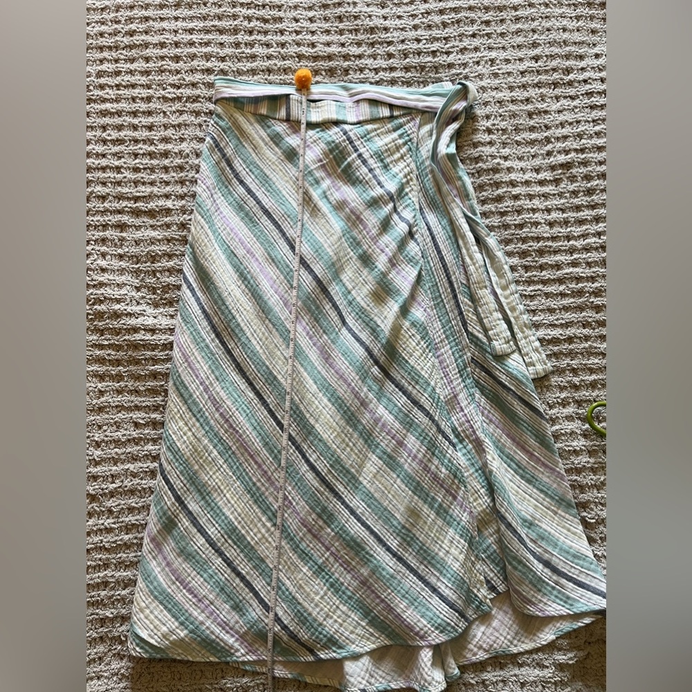 Caslon midi faux wrap skirt - medium